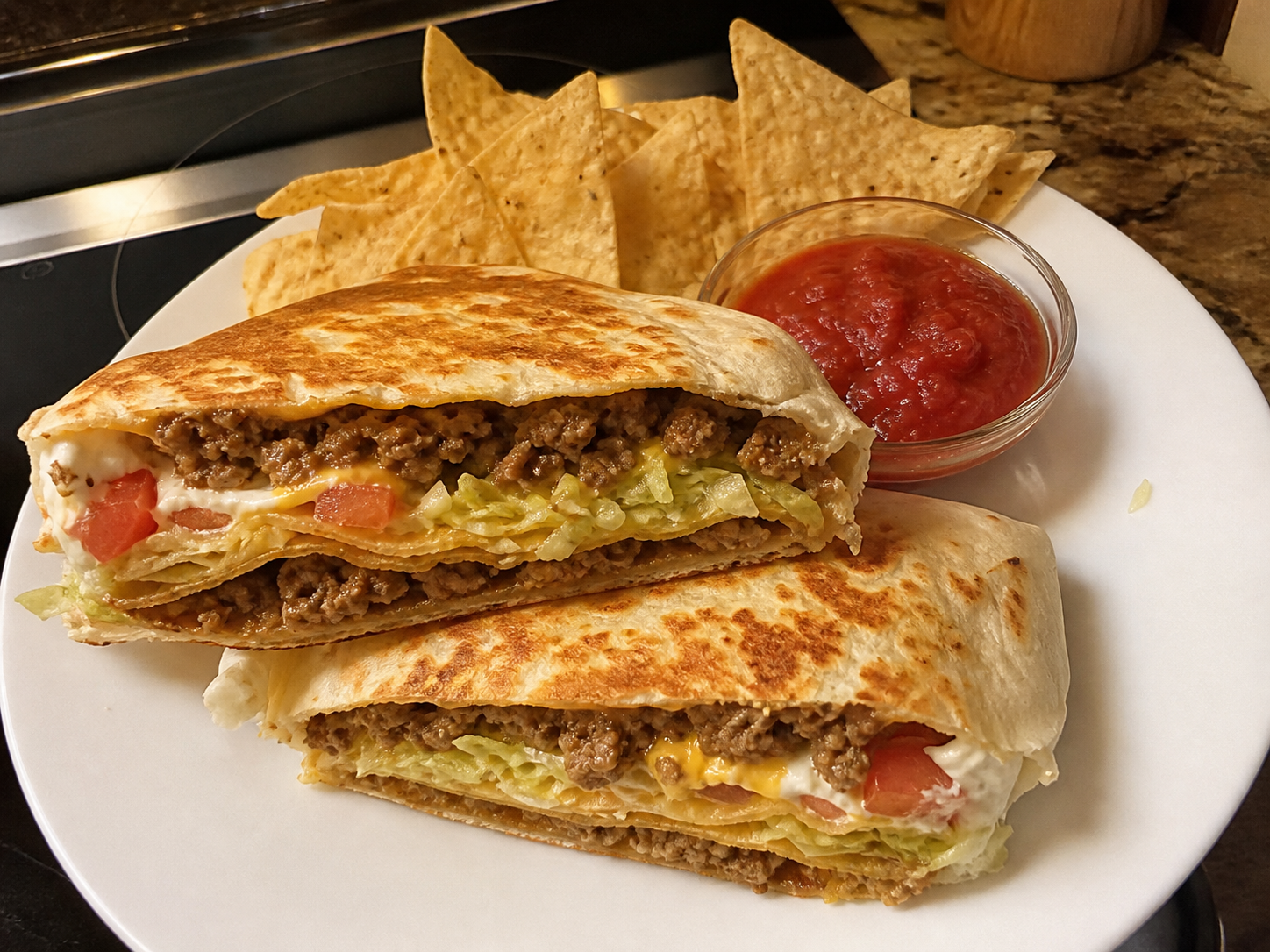 Homemade Crunch Wrap Supreme Taco Style