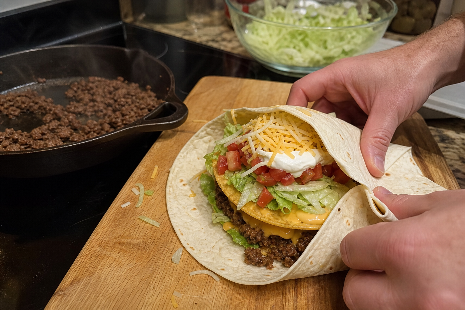 Cooking preparation steps